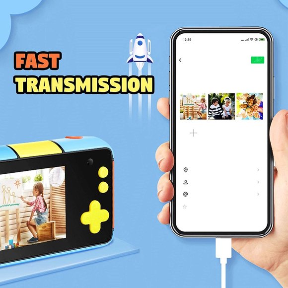 Kids Camera for 3-12 y.o., 2.4 inch HD Screen, 1080P Rechargeable Compact (16GB - Picture 6 of 11